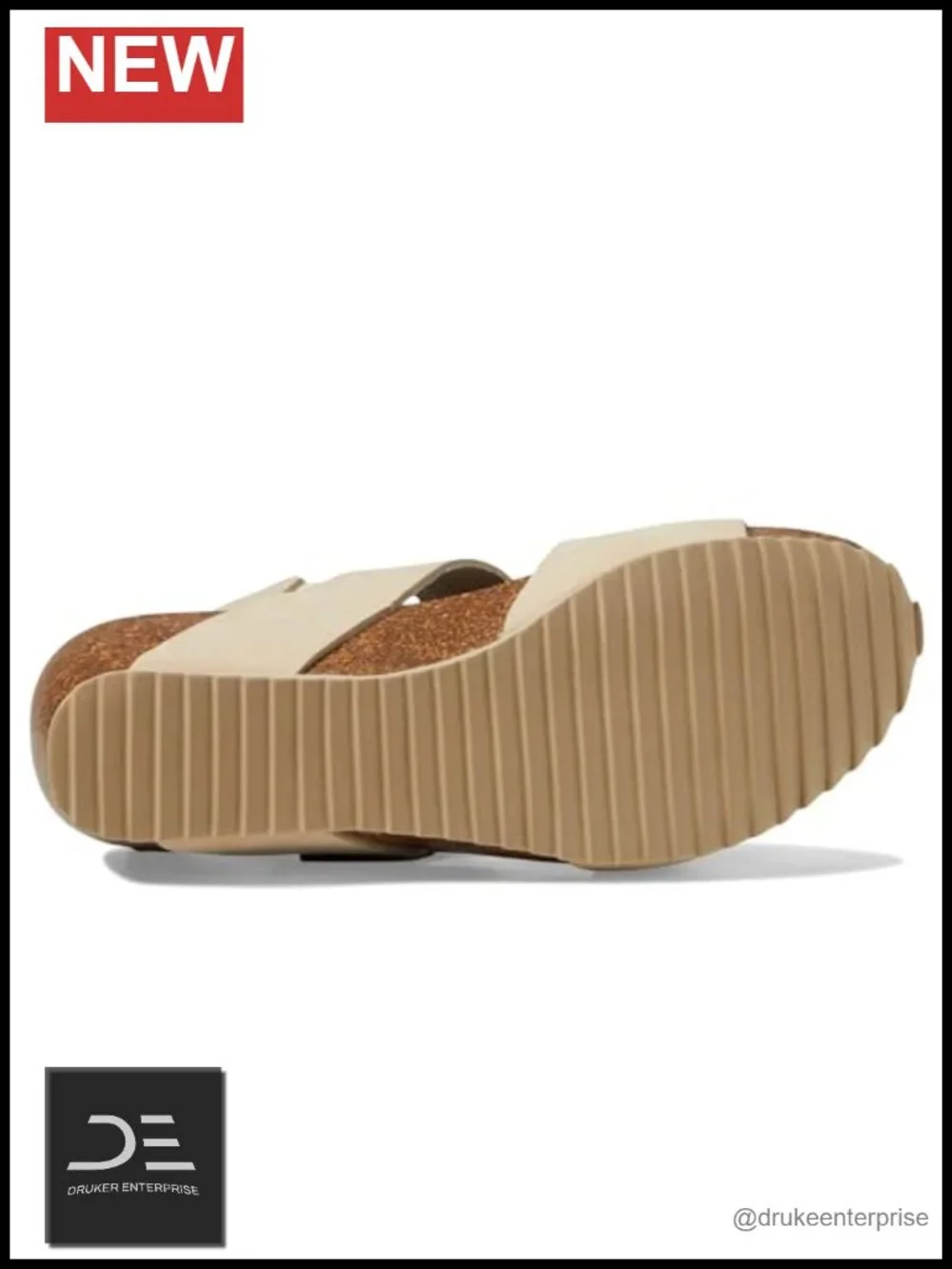 Leather Wedge Sandals Slingback Hook Loop Closure Round Toe Comfortable